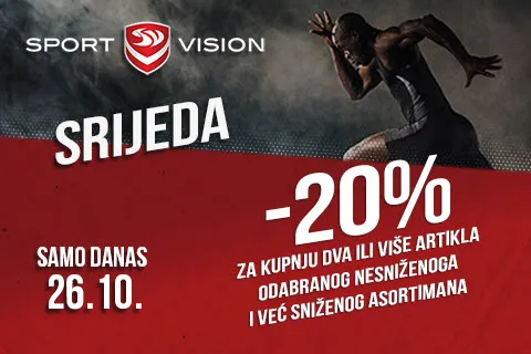 ZADNJA SRIJEDA U MJESECU DONOSI NAJBOLJE POPUSTE U SPORT VISION TRGOVINAMA