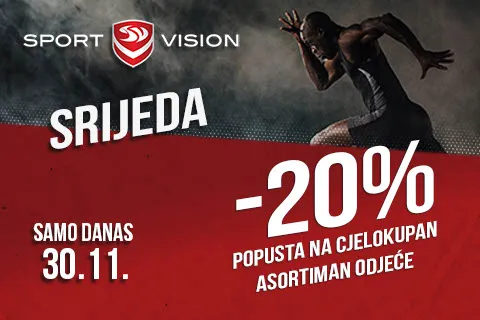 ZADNJA SRIJEDA U MJESECU DONOSI NAJBOLJE POPUSTE U SPORT VISION TRGOVINAMA
