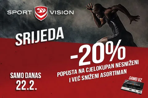 SPORT VISION SRIJEDA DONOSI NAJLUĐE POPUSTE!