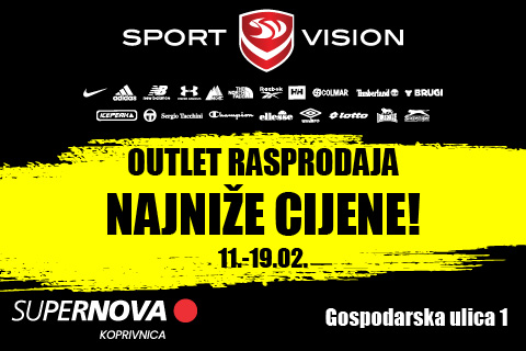 SPORT VISION OUTLET RASPRODAJA - KOPRIVNICA!