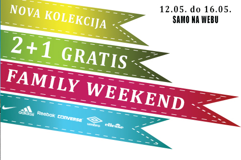 SAMO NA WEBU - Family weekend akcija 2 plus 1 gratis