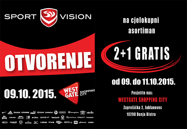 Westgate shopping centar bogatiji za Sport Vision od 09.10.