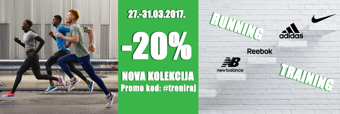 Sve za trčanje i trening uz 20% popusta