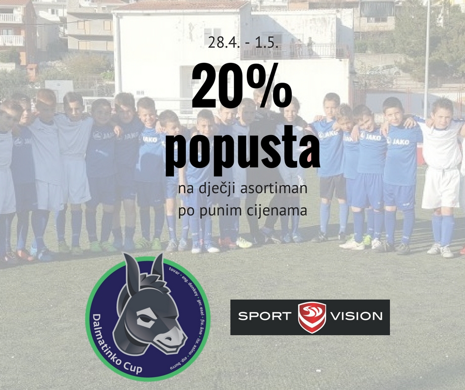 20% popusta na dječji asortiman povodom Dalmatinko Cupa