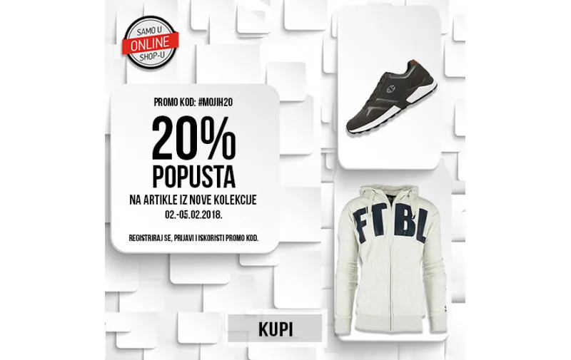 20% popusta na odabrane modele iz nove kolekcije za 2018