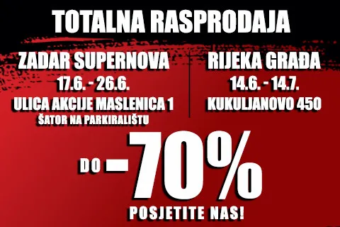 Sport Vision totalna rasprodaja do 70%