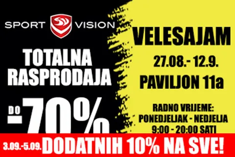 Sport Vision totalna rasprodaja do 70%