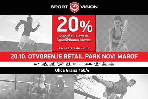 OTVORENA JOŠ JEDNA SPORT VISION TRGOVINA U RETAIL PARKU NOVI MAROF!