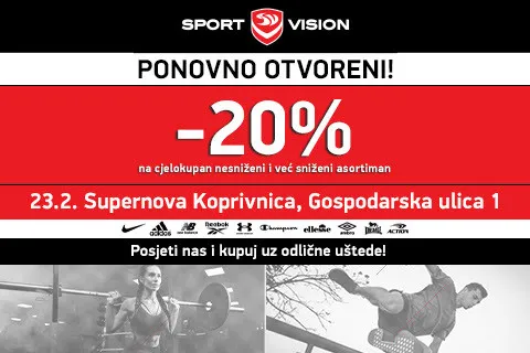 PONOVNO OTVORENJE SPORT VISION TRGOVINE U KOPRIVNICI!
