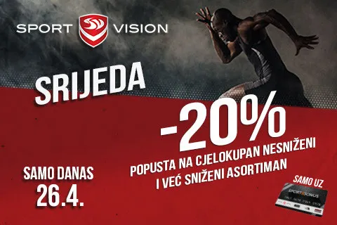 SPORT VISION SRIJEDA DONOSI NAJLUĐE POPUSTE!
