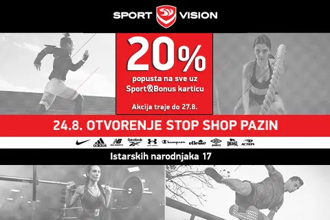 OTVORENA JOŠ JEDNA SPORT VISION TRGOVINA U STOP SHOP PAZINU!
