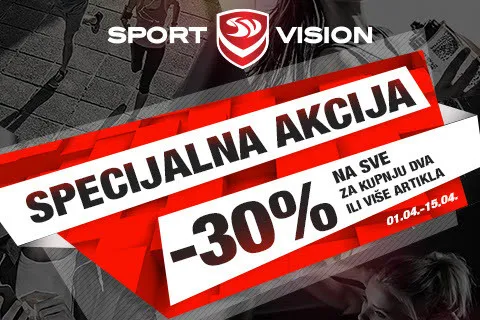 Požuri u odabrane Sport Vision trgovine po kompletnu opremu jer te čeka akcija koju je šteta propustiti!