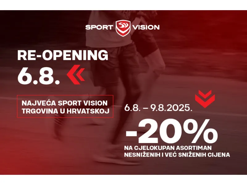 SPORT VISION OTVARA NAJVEĆU TRGOVINU U HRVATSKOJ