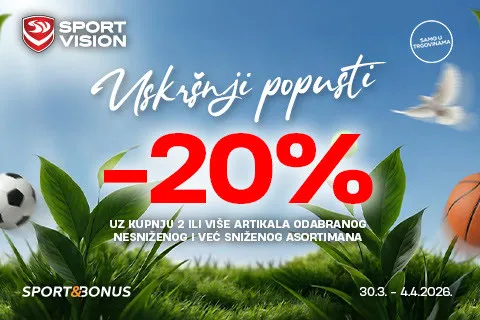 Uskršnja potraga za najboljom ponudom završava u Sport Vision trgovinama!