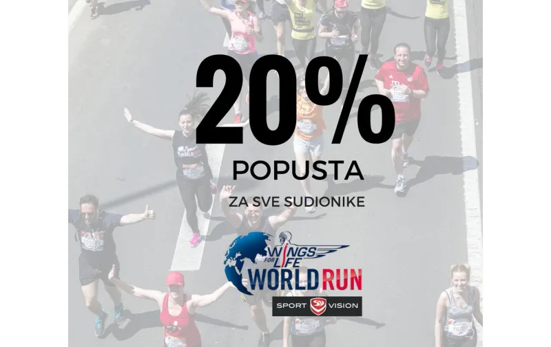 Poseban popust za sudionike Wings for Life World Run 