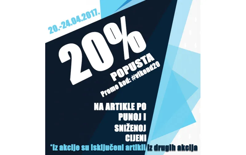 Dodatnih 20% popusta na webu
