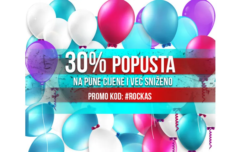 Kada web slavi, časti s dodatnih 30% popusta!