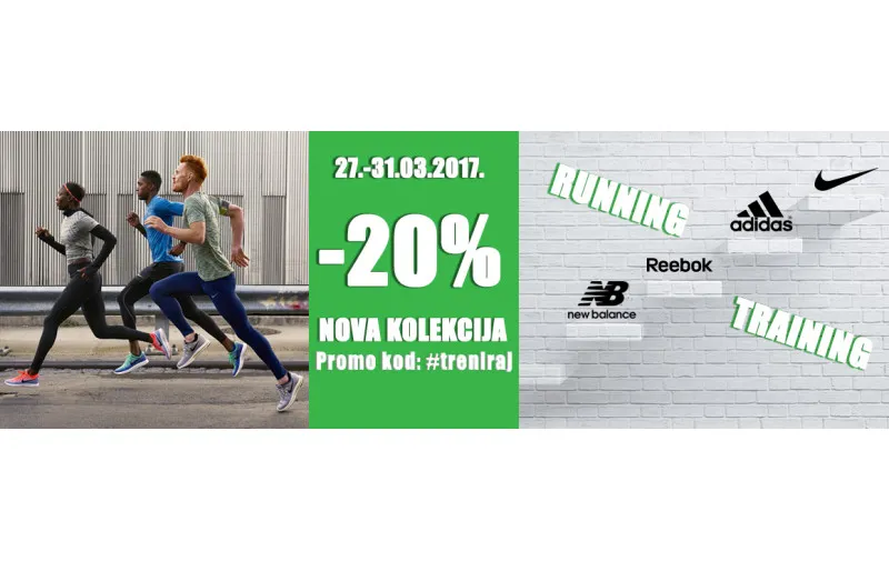Sve za trčanje i trening uz 20% popusta