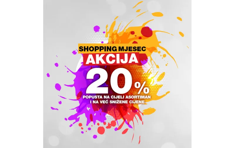 Mjesec dana dodatnih 20% popusta - Shopping Mjesec u Sport Visionu