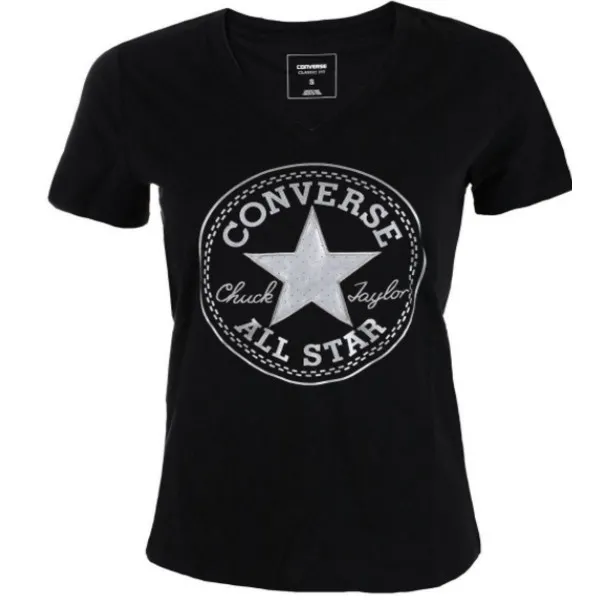 Converse T-shirt METALLIC CHUCK PATCH VNECK TEE - 1000363 