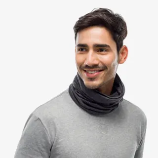 Buff LIGHTWEIGHT MERINO WOOL SOLID GREY 