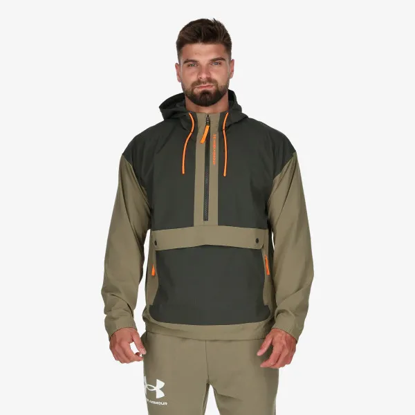 Under Armour Jakna UA RUSH WOVEN HOODED POPOVER 