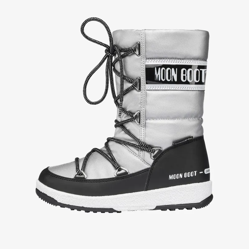 MOON BOOT MOON BOOT JR G.QUILTED WP SILVER/BLACK 