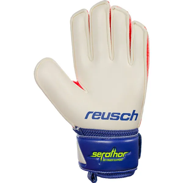 Reusch Golmanske rukavice SERATHOR SG FINGER SUPP.JR. BLUE/YELLOW 