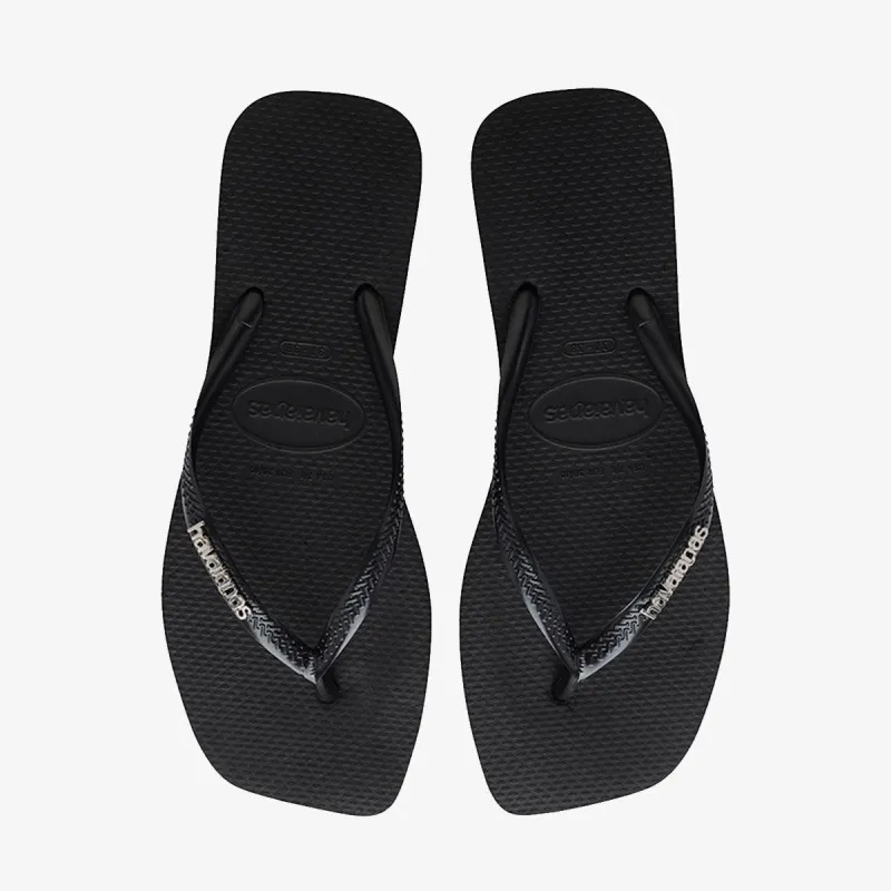 HAVAIANAS SLIM SQUARE LOGO METALLIC 