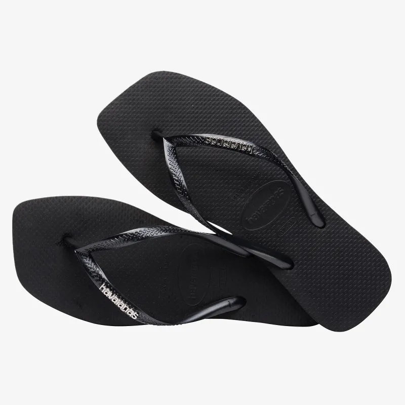 HAVAIANAS SLIM SQUARE LOGO METALLIC 