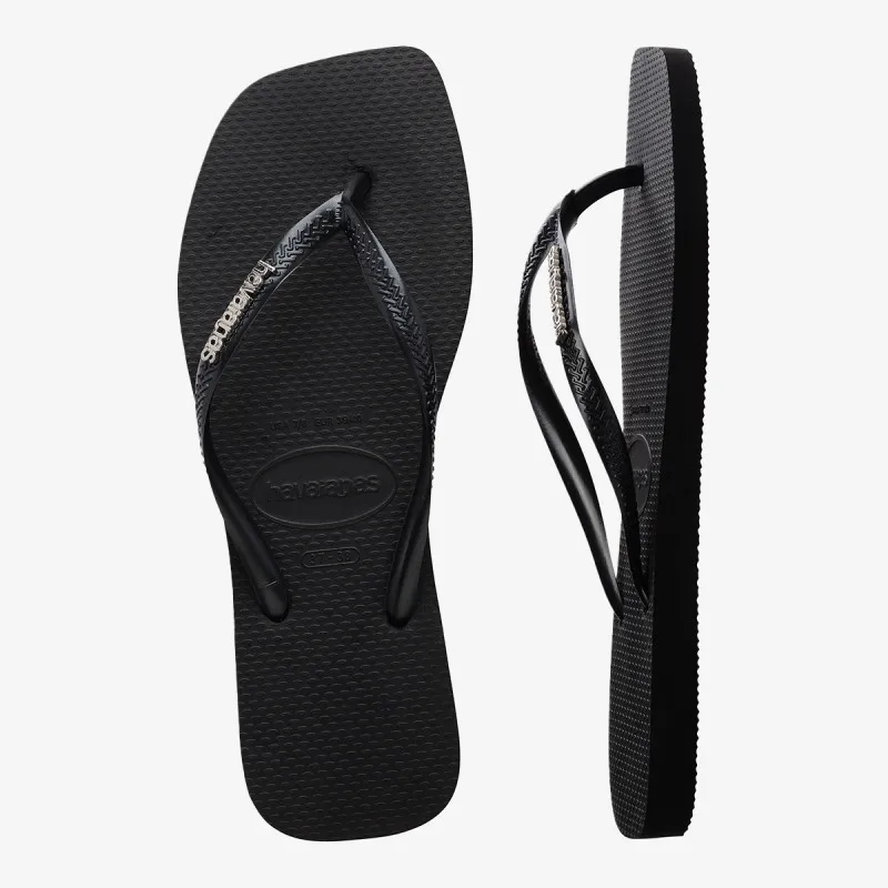 HAVAIANAS SLIM SQUARE LOGO METALLIC 