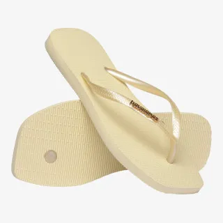 HAVAIANAS SLIM SQUARE LOGO METALLIC 