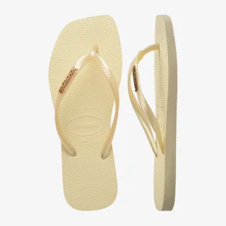 HAVAIANAS SLIM SQUARE LOGO METALLIC 