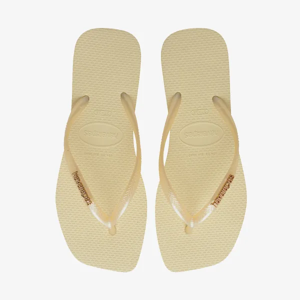 HAVAIANAS SLIM SQUARE LOGO METALLIC 