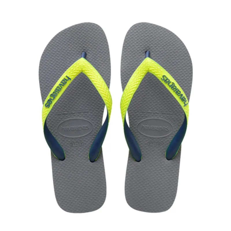 HAVAIANAS TOP MIX STEEL GREY/LED YELLOW FLUOR 