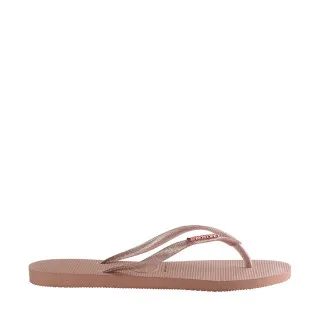 HAVAIANAS SLIM LOGO METALLIC ROSE 