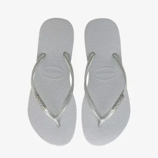 HAVAIANAS SLIM LOGO METALLIC GREY 