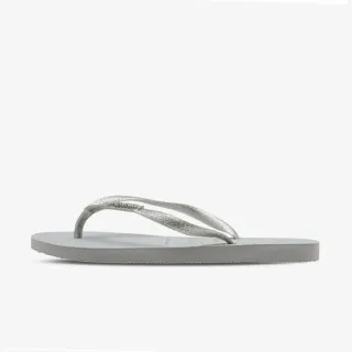 HAVAIANAS SLIM LOGO METALLIC GREY 