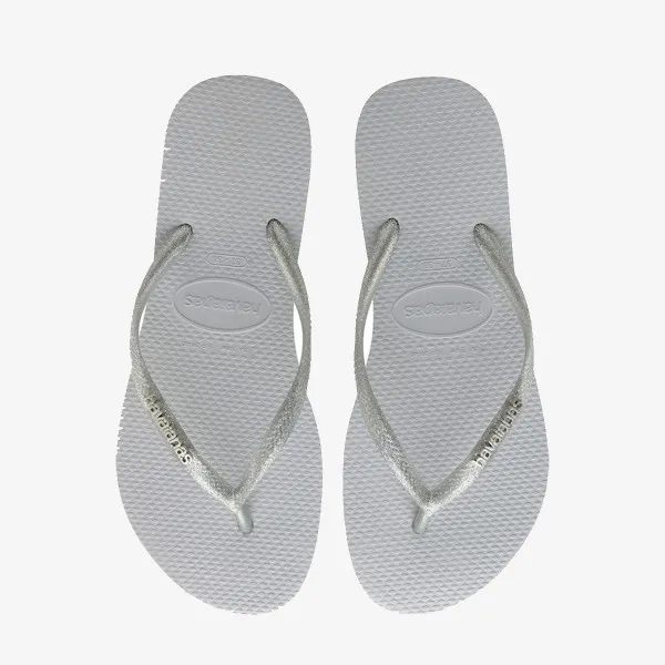 HAVAIANAS SLIM LOGO METALLIC GREY 