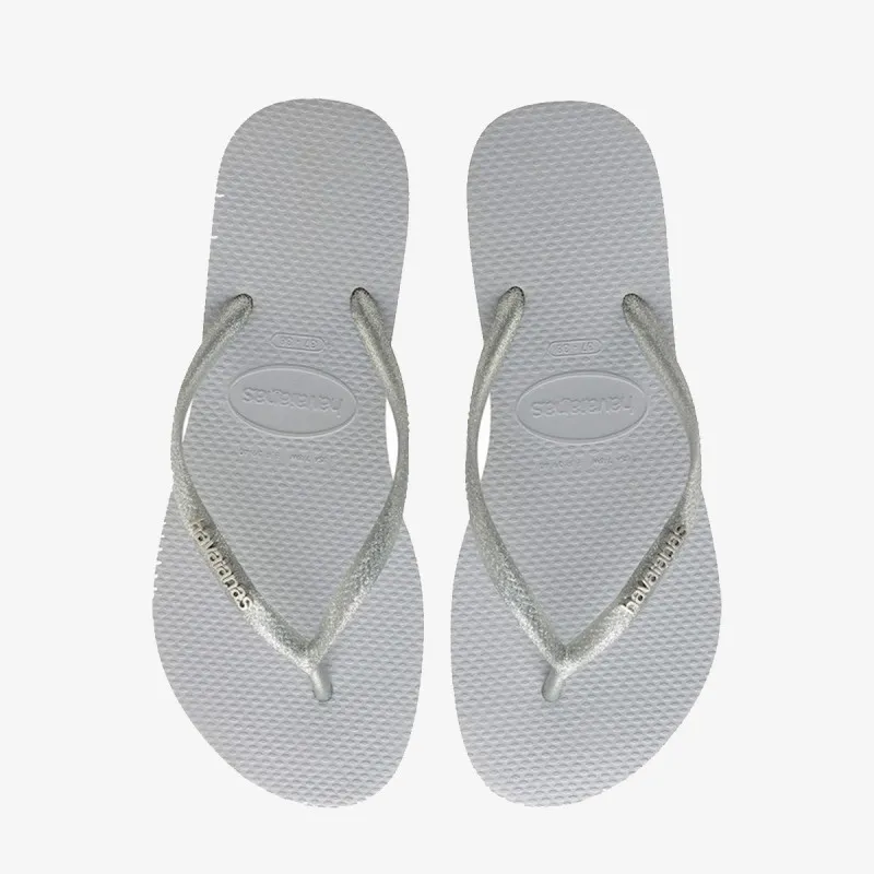 HAVAIANAS SLIM LOGO METALLIC GREY 