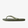 HAVAIANAS SLIM LOGO METALLIC GREEN 