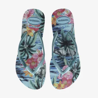 HAVAIANAS SLIM TROPICAL BLUE SPLASH 