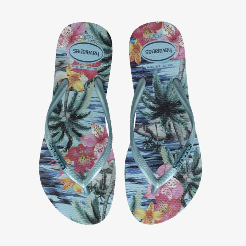 HAVAIANAS SLIM TROPICAL BLUE SPLASH 