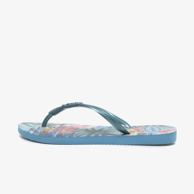 HAVAIANAS SLIM TROPICAL BLUE SPLASH 