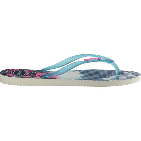 HAVAIANAS Japanke SLIM PAISAGE WHITE/TURQUOISE 