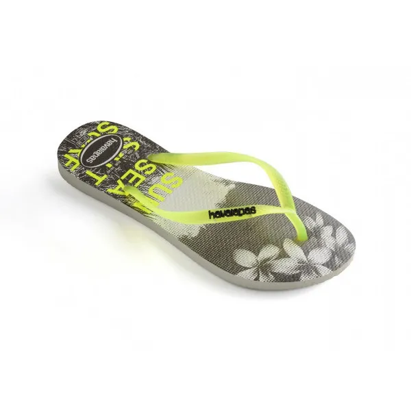 HAVAIANAS Japanke SLIM PAISAGE WHITE/YELLOW 