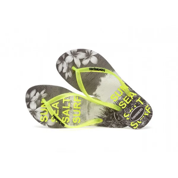 HAVAIANAS Japanke SLIM PAISAGE WHITE/YELLOW 