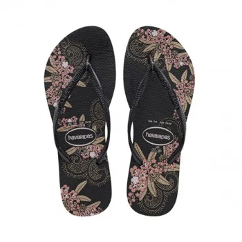 HAVAIANAS JAPANKE HAV. SLIM ORGANIC BLACK/DARK GREY 