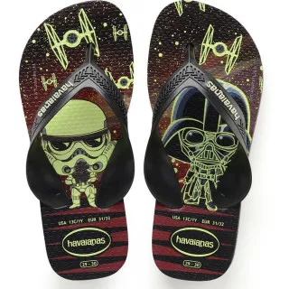 HAVAIANAS KIDS MAX STAR WARS BLACK/BLACK 