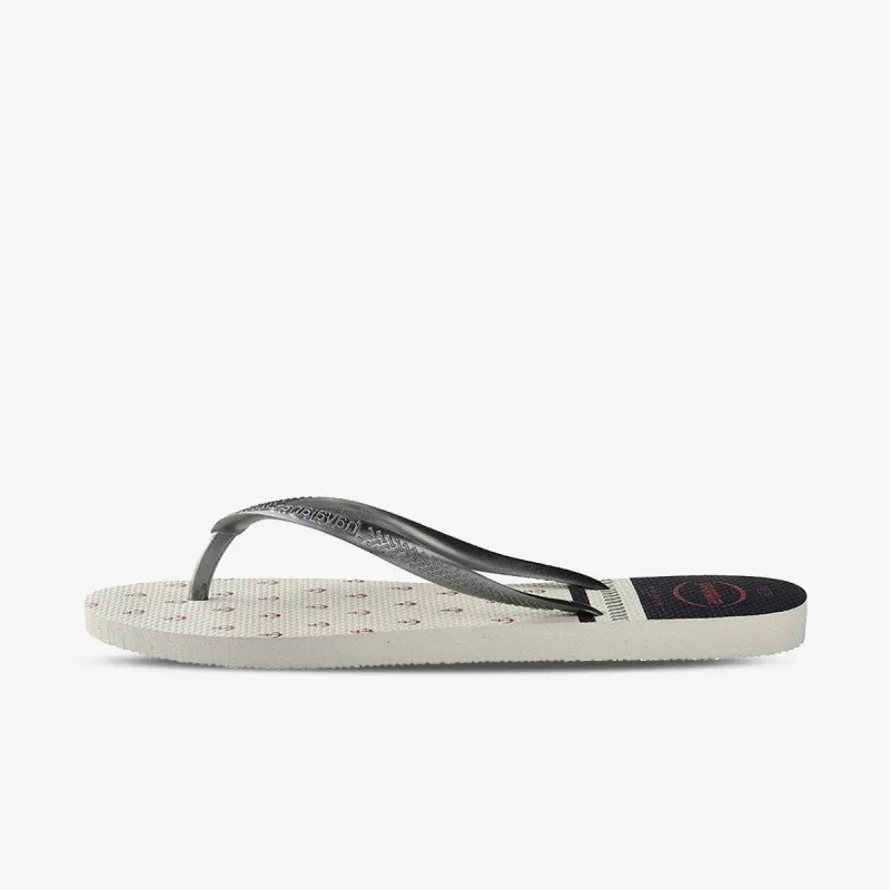 HAVAIANAS SLIM NAUTICAL WHITE GRAPH 
